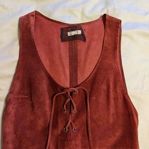 Reformation Suede Mod Mini Dress XS